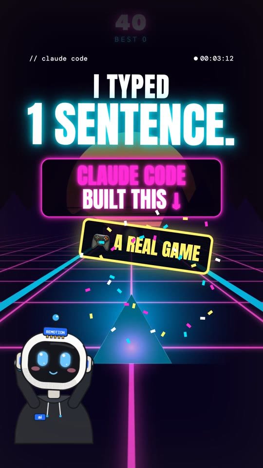 Neon Run: the 3D game Claude Code built from one sentence