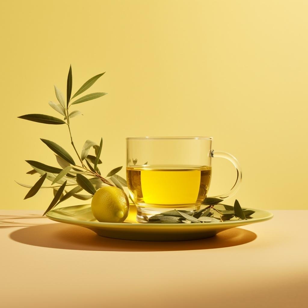 Cocktial made of green herbal liqueur with fresh