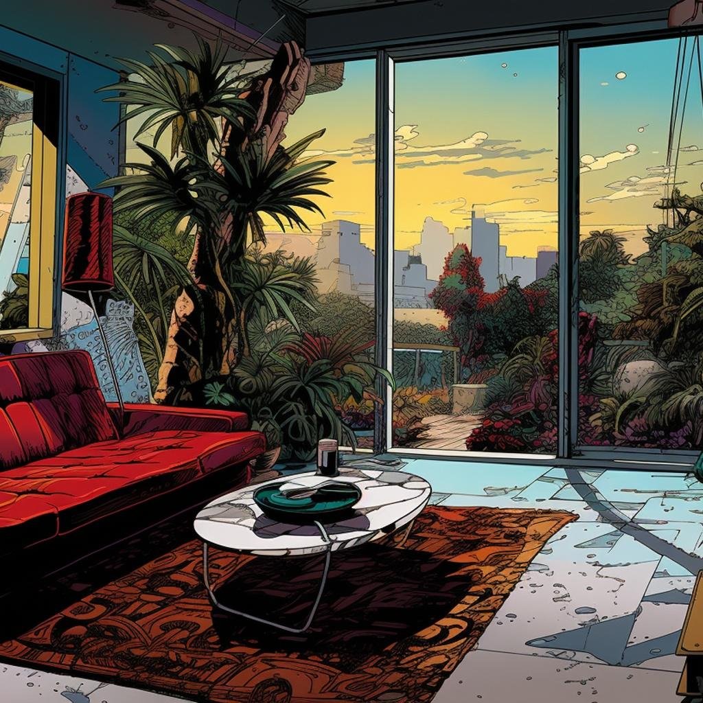 Interior Modern Luxury Paris Penthouse Suite with full