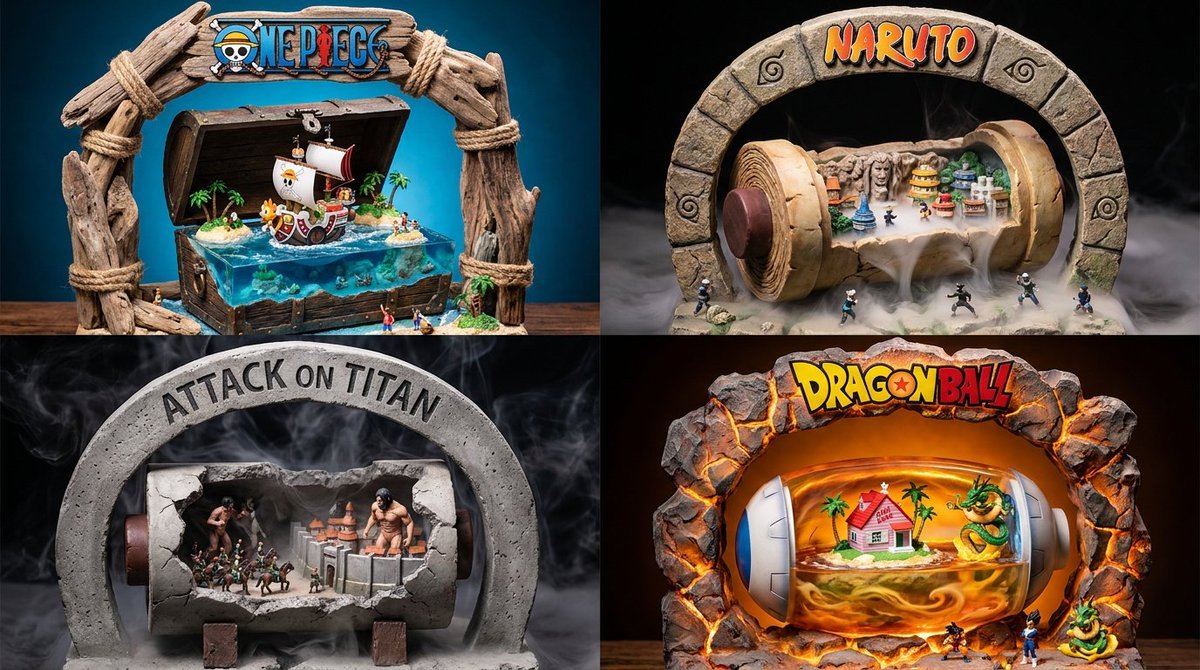 "Aesthetic": "Physical Desktop Diorama Resin and Clay Model