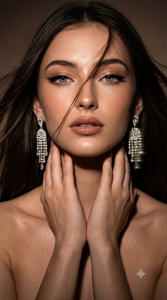 Create an ultra- cinematic editorial portrait in vertical