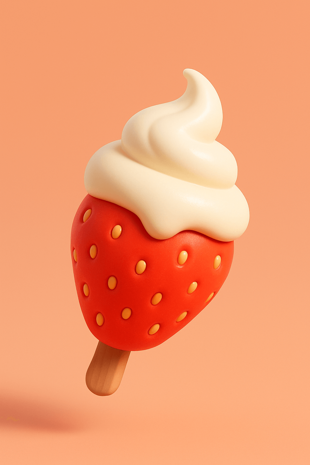 Generate an image: Transform the into creamy ice cream