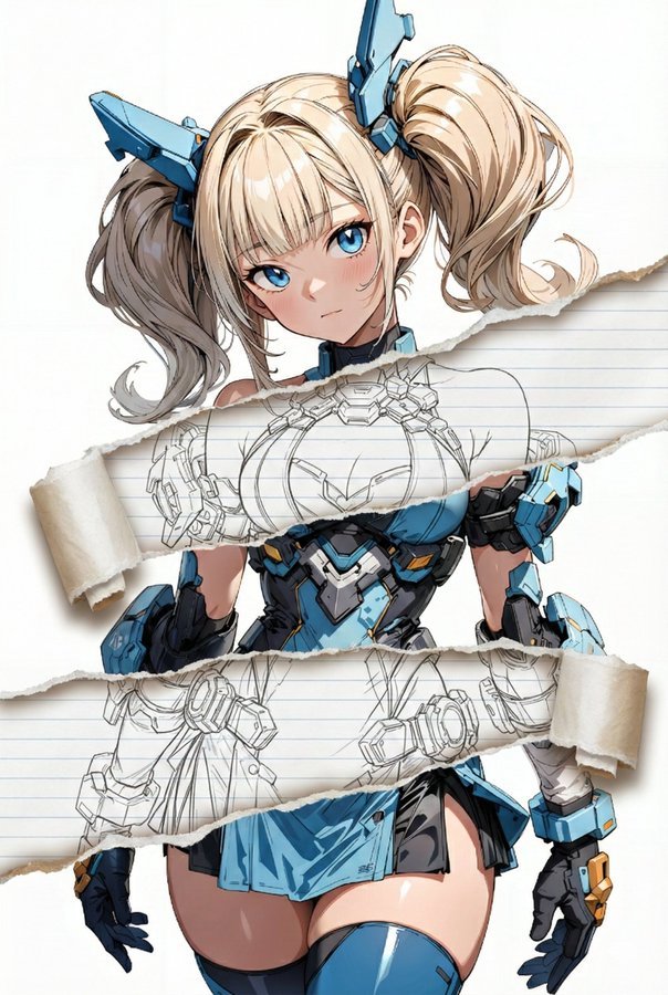 Task: "edit-image: add widened torn-paper layered effect"