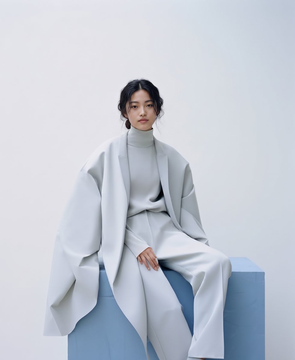 High-resolution minimalist fashion portrait photograph