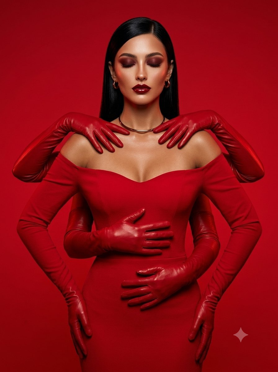 Create an ultra-realistic high-fashion editorial portrait