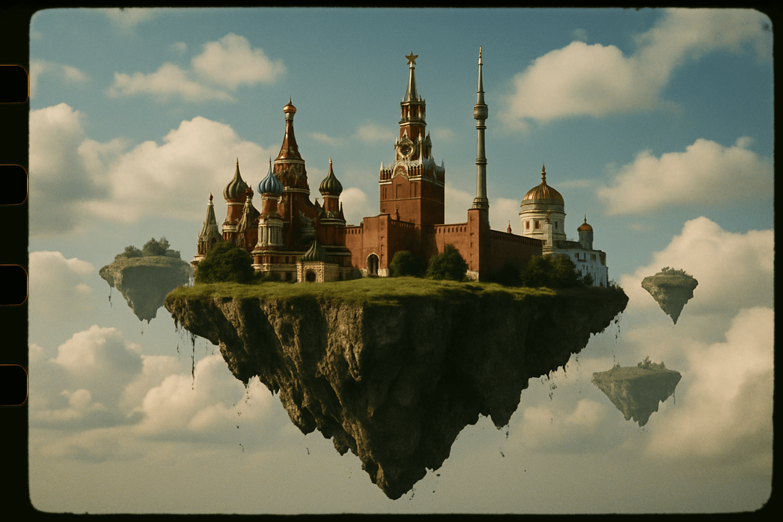 Photo of Moscow floating in the sky on flying